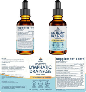 Lymphatic Drainage Drops, 26-in-1 Lymph System Support, Alcohol-Free, Vegan