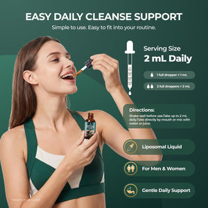 20-in-1 Wormwood Black Walnut Clove Cleanse Drops, Gut Cleanse & Detox